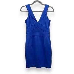 Ted Baker Dress Womens 4 Blue Bodycon Cocktail Mini Body Shaping Fitted